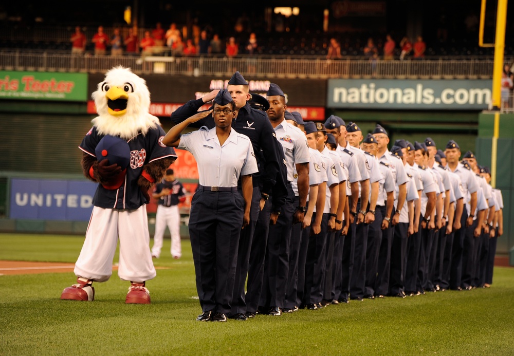 AF celebrates birthday at baseball game