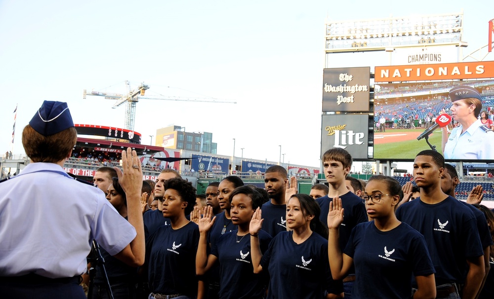 AF celebrates birthday at baseball game