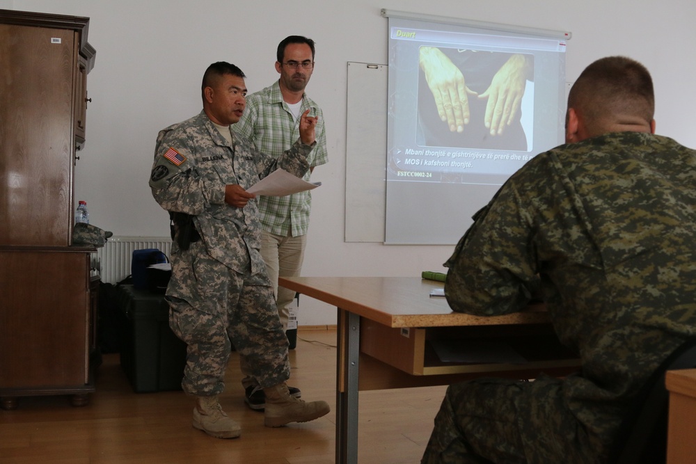KFOR soldiers lead field sanitation class for Kosovo Security Force