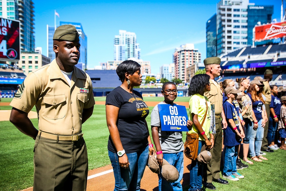 Padres salute military families