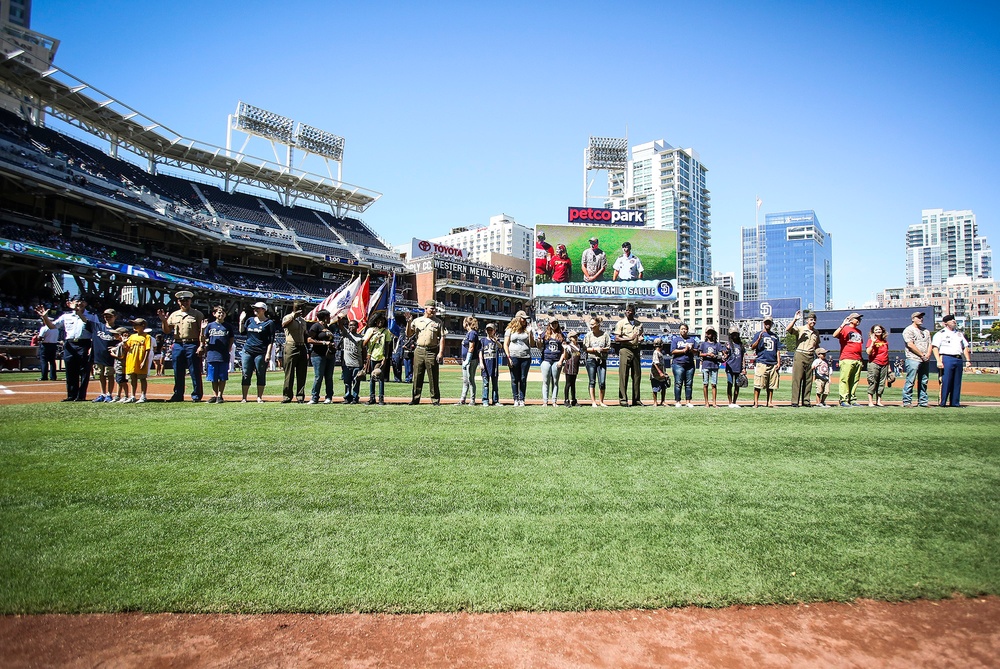 Padres salute military families