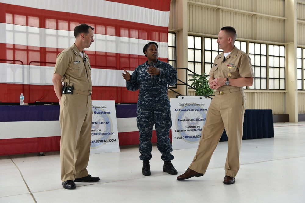 All-hands call at Naval Air Station Jacksonville.