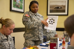 Female DHHB Soldiers hold mentorship luncheon