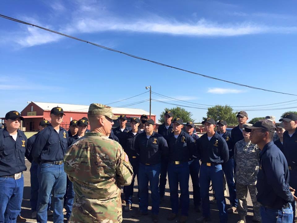 First Team’s horse detachment maneuvers past competition