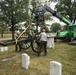 Cannon and carriage reinstalled at the gravesite of Maj. Gen. Wallace Fitz Randolph in Arlington National Cemetery