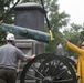 Cannon and carriage reinstalled at the gravesite of Maj. Gen. Wallace Fitz Randolph in Arlington National Cemetery