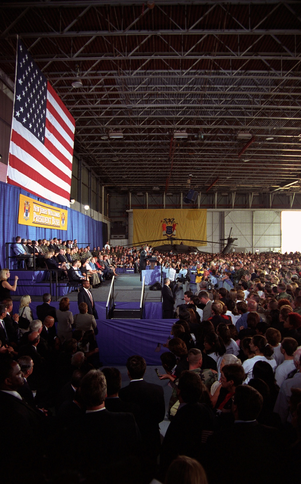 President Bush visits New Jersey National Guard