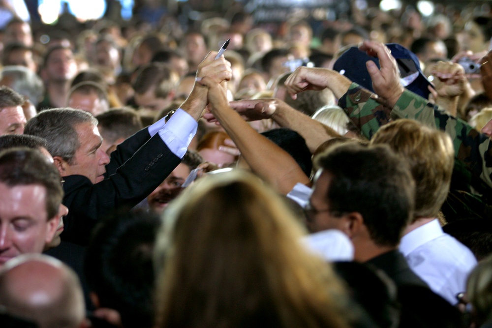 President Bush visits New Jersey National Guard