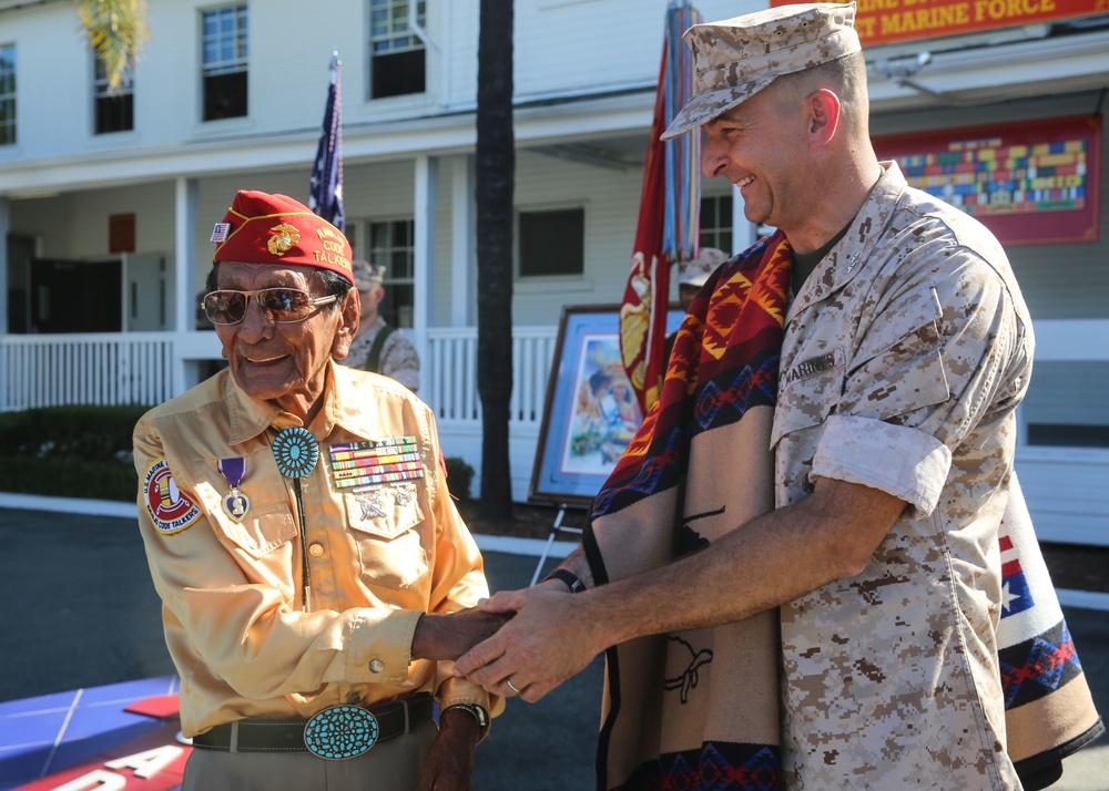 Navajo Code Talkers Tune in with 9th Comm. Bn.