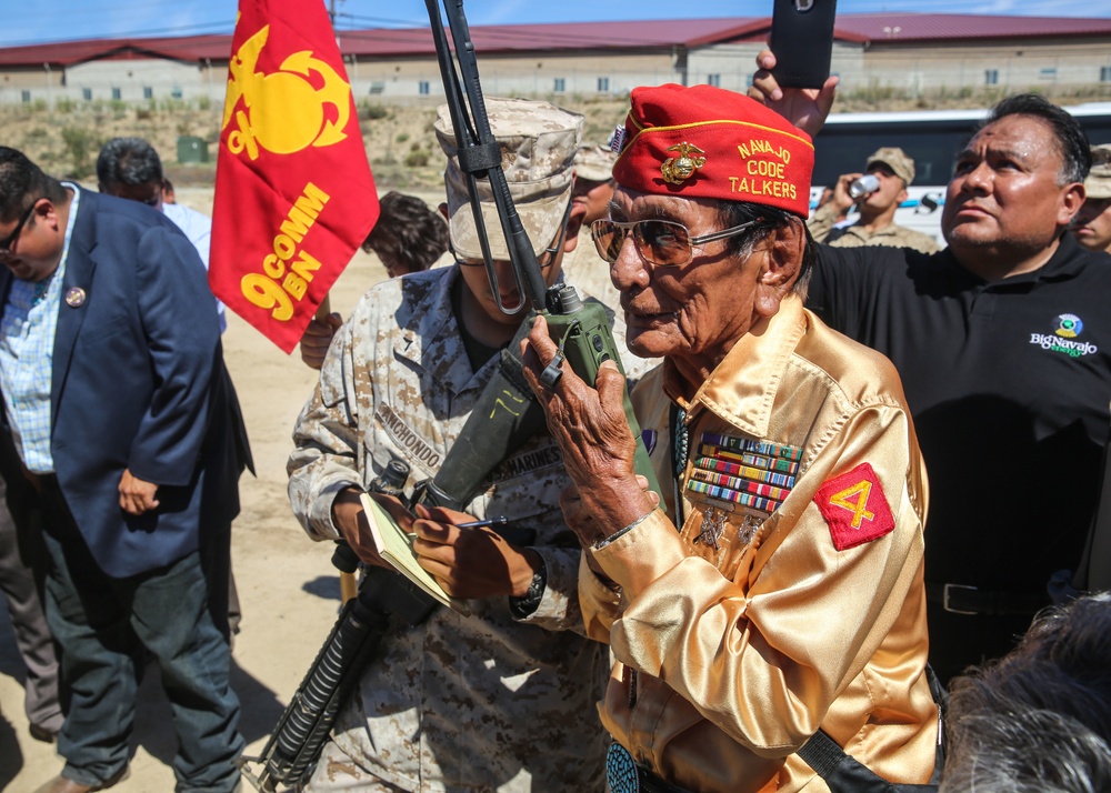 Navajo Code Talkers tune in with 9th Comm Bn.