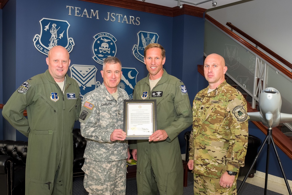 INSCOM deputy commander visits JSTARS