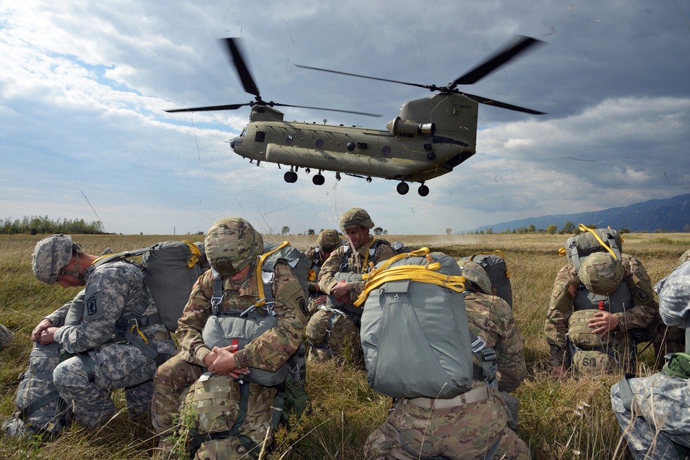 Airborne Operation at Juliet Drop Zone in Pordenone, Italy, Sept. 2015