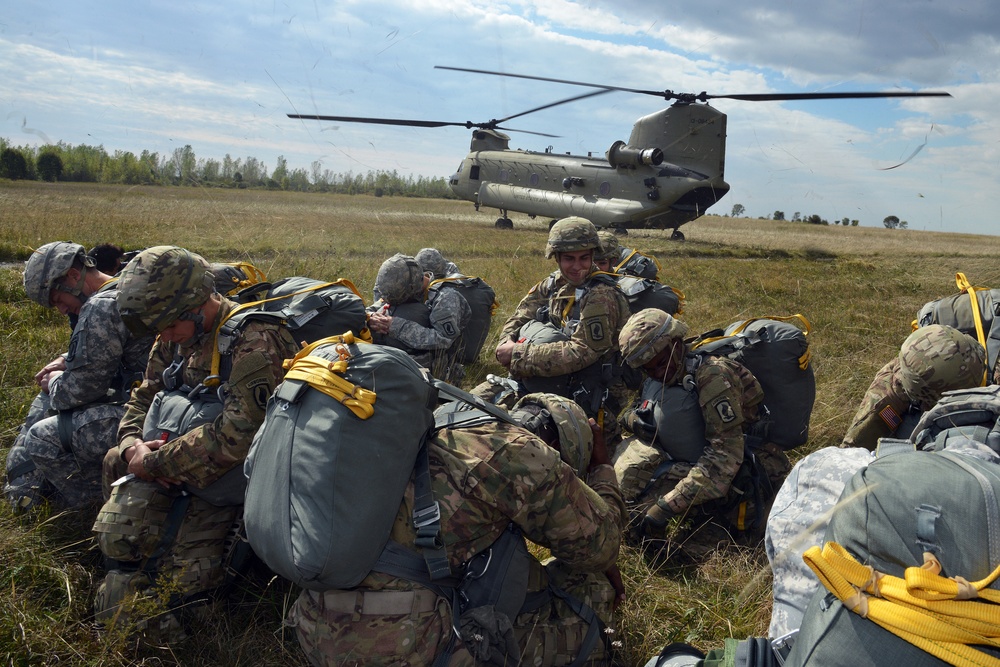 Airborne Operation at Juliet Drop Zone in Pordenone, Italy, Sept. 2015