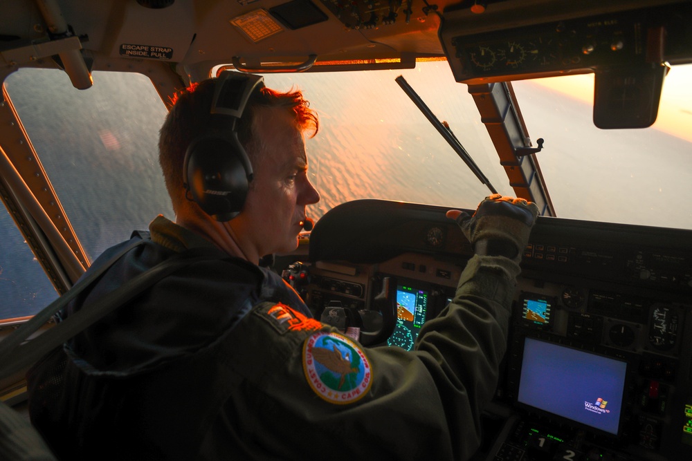 Coast Guard crews from Air Station Cape Cod search for missing fisherman on Lake Michigan