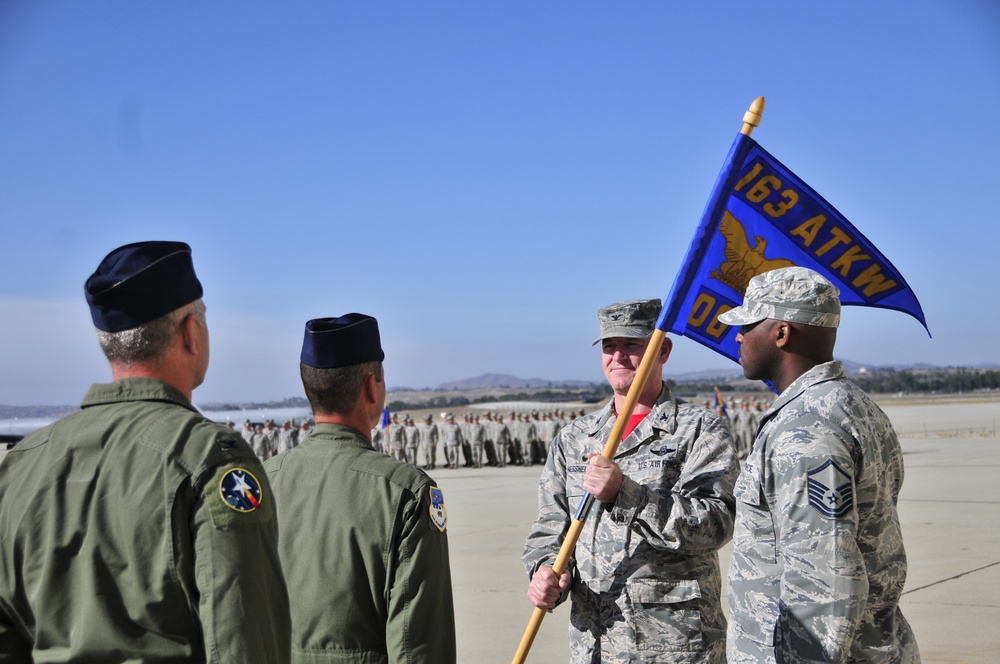 163rd Attack Wing, California Air National Guard, re-designation ceremony