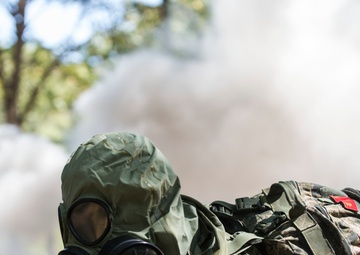 U.S. and ROK Marines Test CBRN Response During Gas Attack