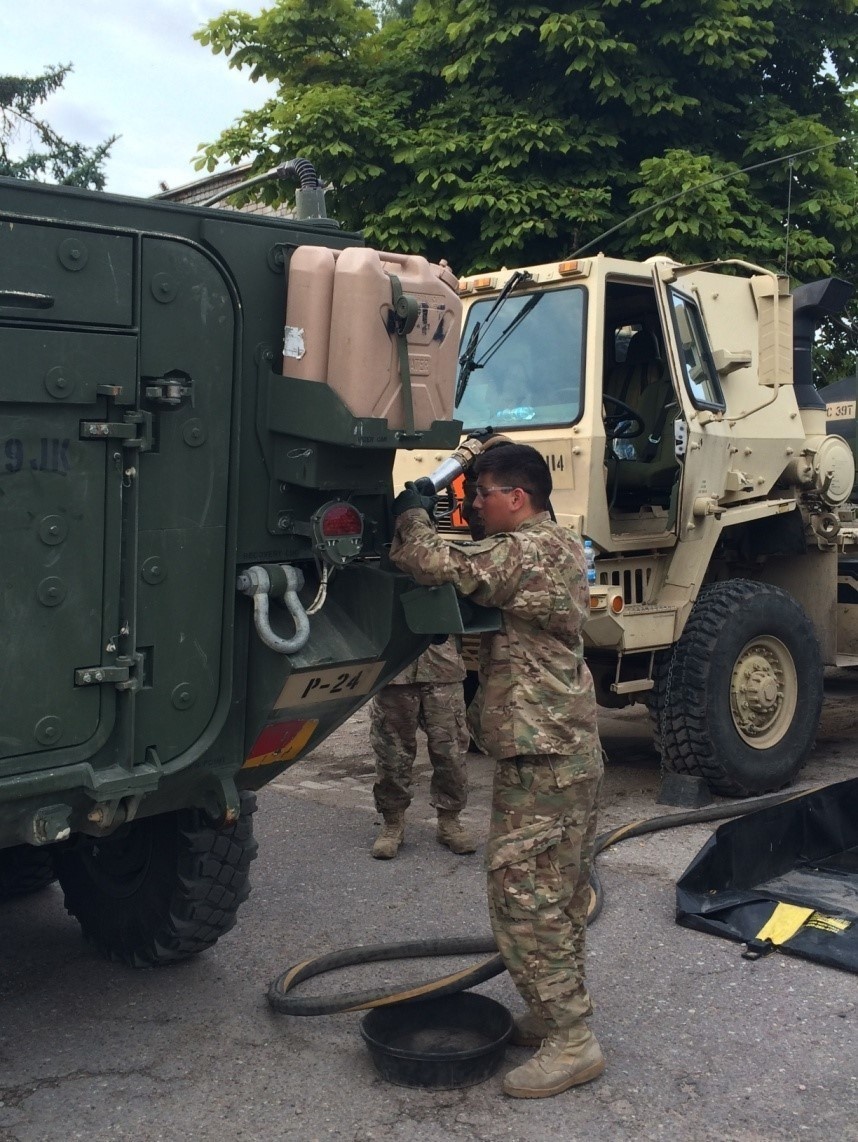 TF Stilwell fuels 2nd Cavalry Regiment Strykers
