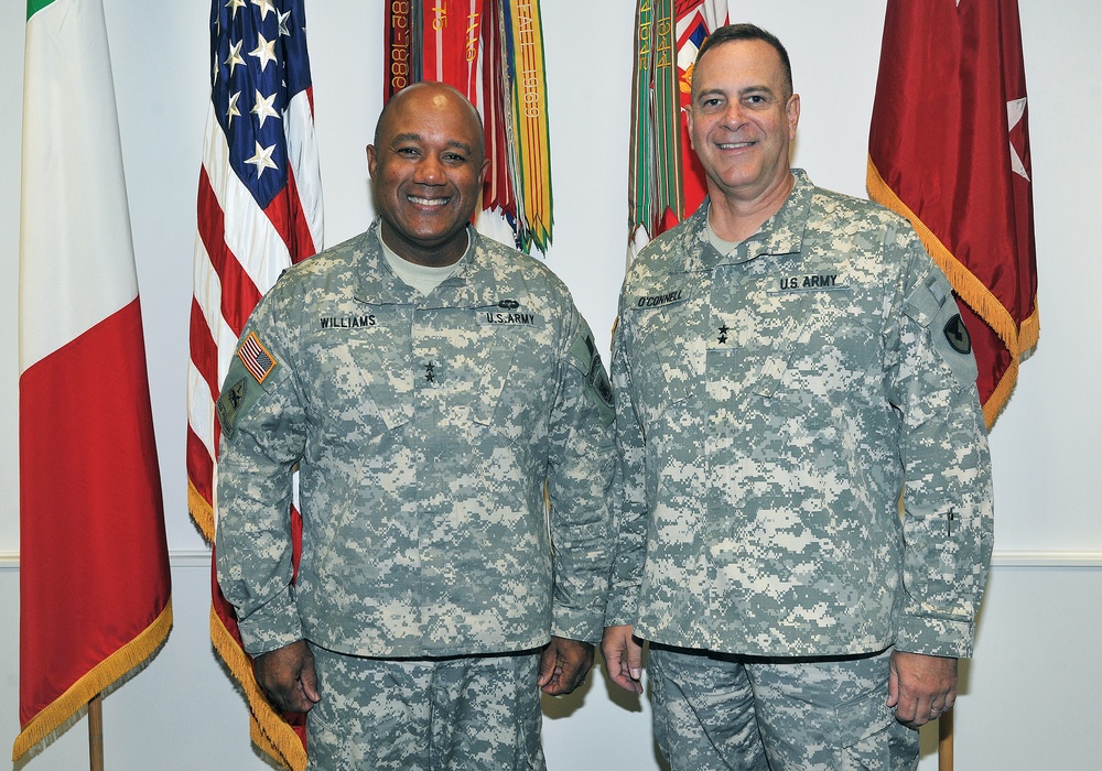 Maj. Gen. Kevin O’Connell visits at Caserma Ederle in Vicenza, Italy