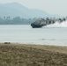 Philippine service members ride on a LCAC during PHIBLEX 15