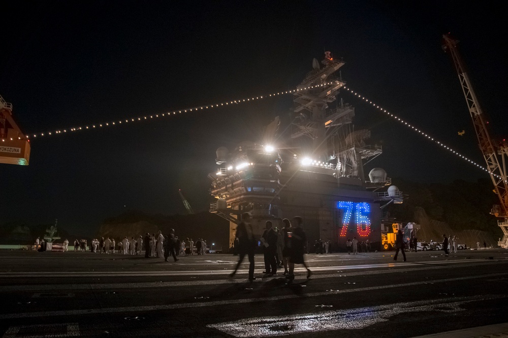 USS Ronald Reagan arrives at Fleet Activities Yokosuka