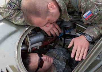 Reassurance partners, Indiana and Slovakia exchange forces