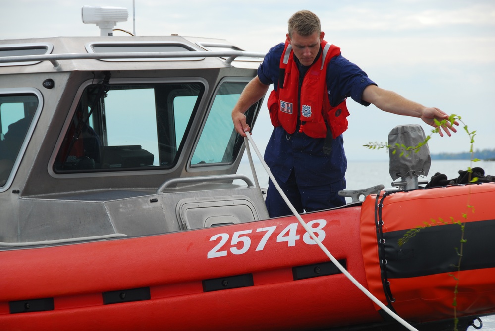 2-boat training in Lake Huron