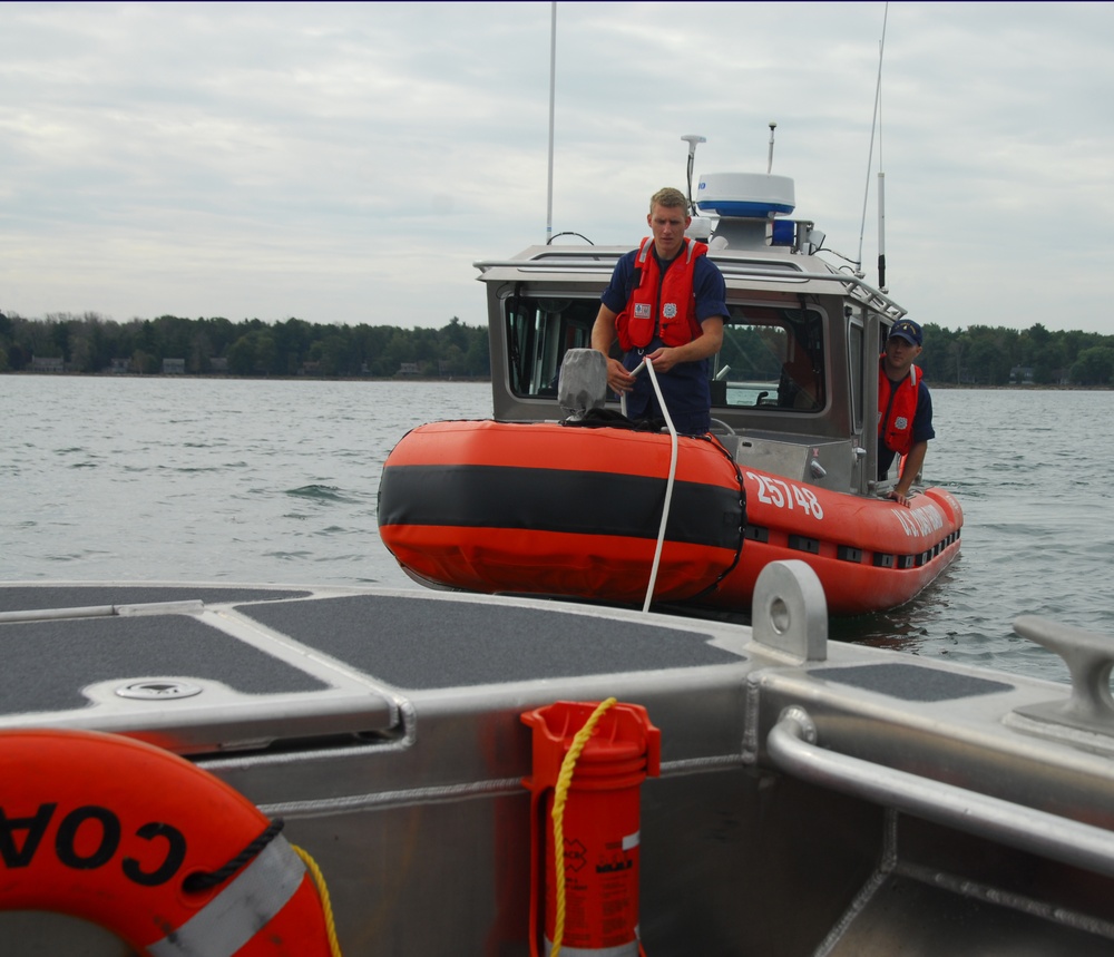 U.S. Coast Guard 2-boat training in Lake Huron