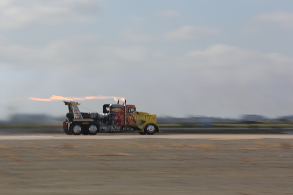 Shockwave Jet Truck performs at 2015 Miramar Air Show