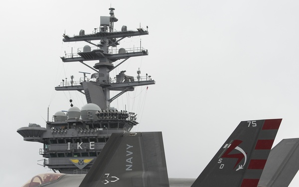 F-35C Lightning II flexes sea legs, boards USS Eisenhower for second phase of developmental test