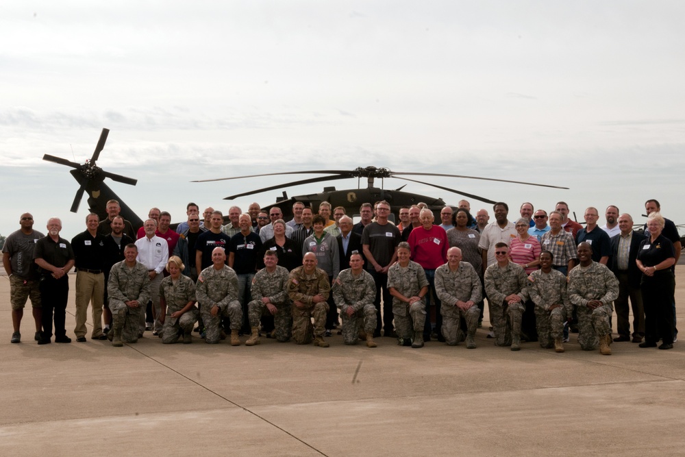 Clergy members participate in orientation flight