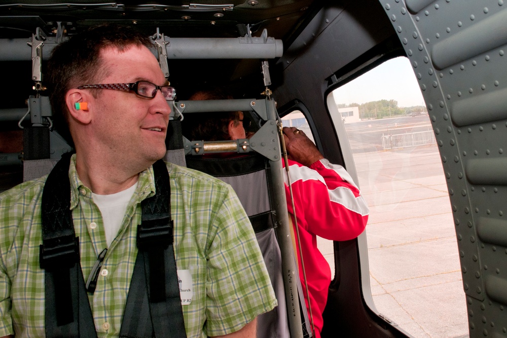 Clergy members participate in orientation flight