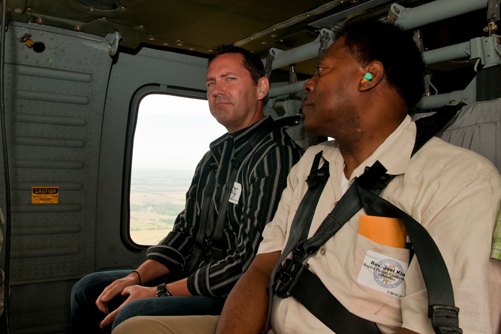 Clergy members participate in orientation flight