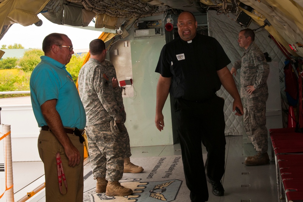 Clergy members participate in orientation flight