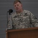 Outgoing battalion commander delivers speech