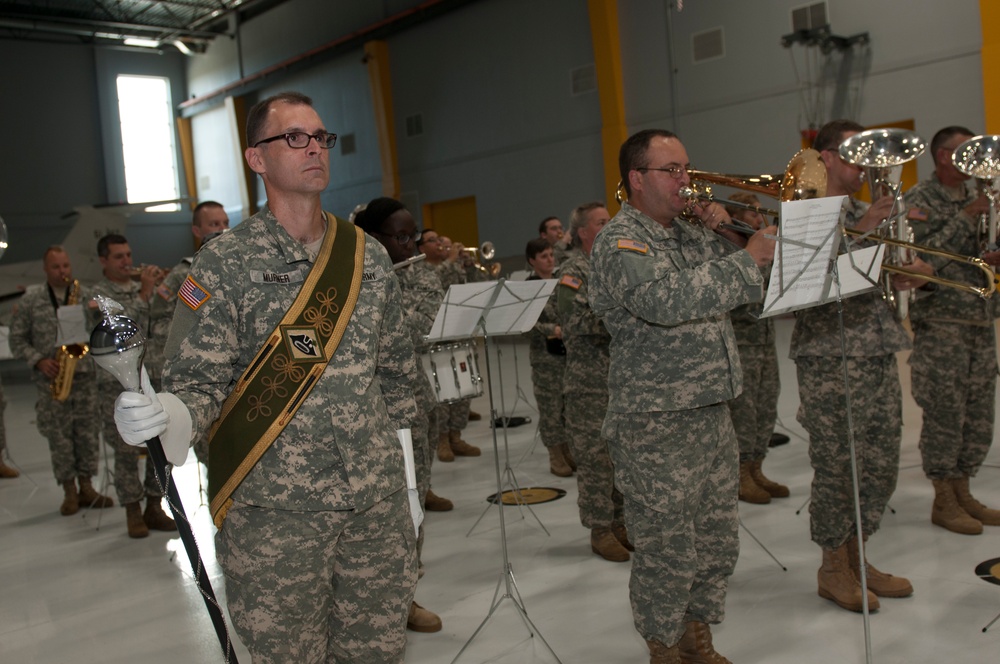 40th Army Band plays during 86th Troop Command change of command ceremony