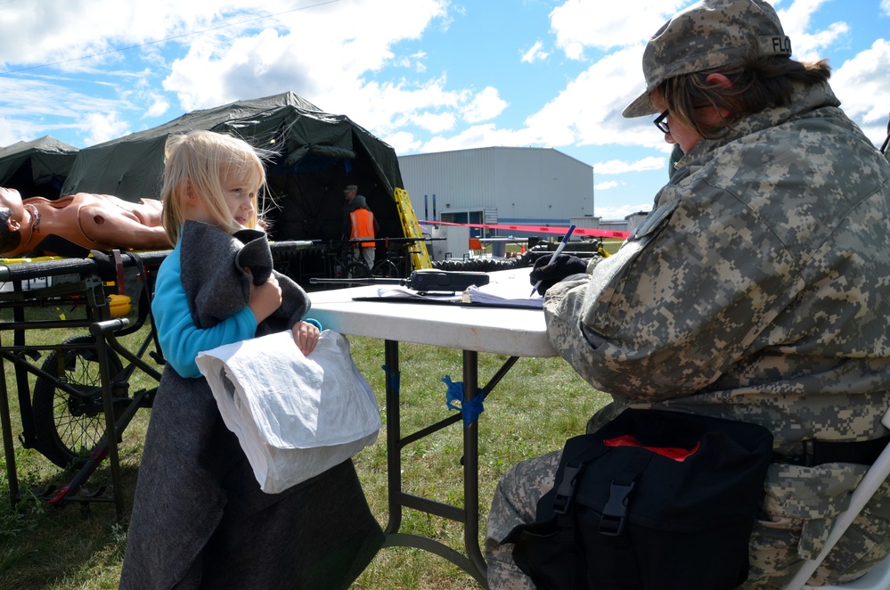388th CBRN Soldiers train with local first responders, children bring new level of realism