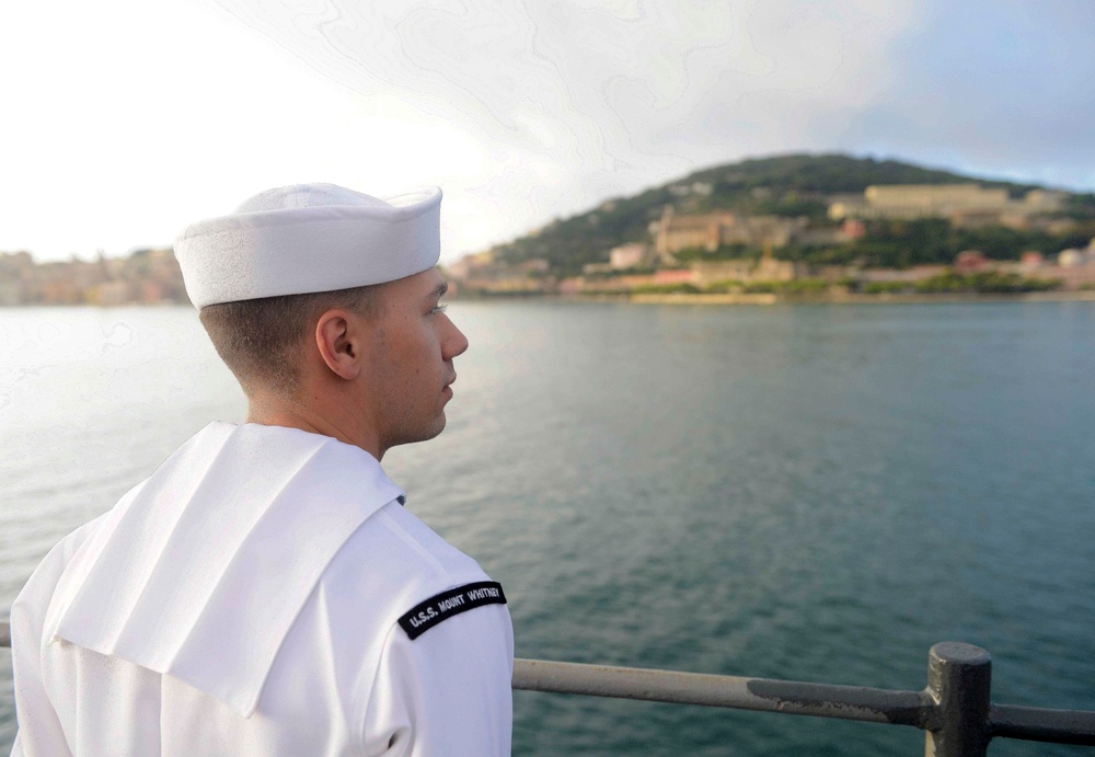 USS Mount Whitney action