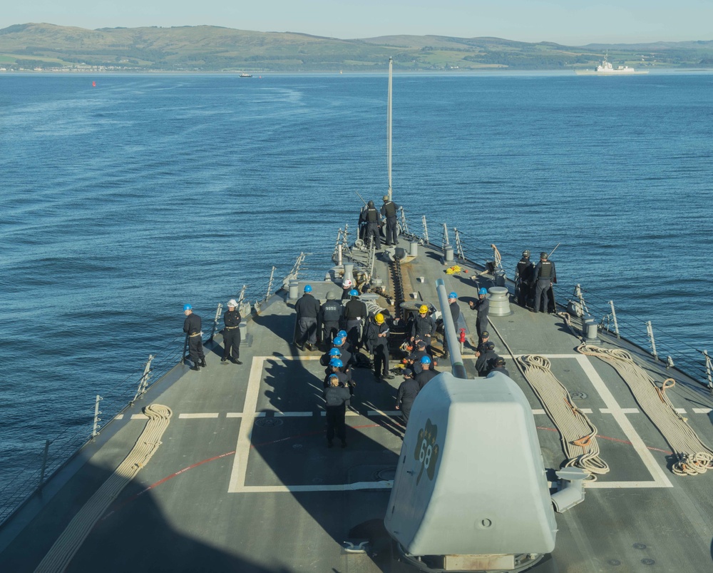 USS The Sullivans in Scotland