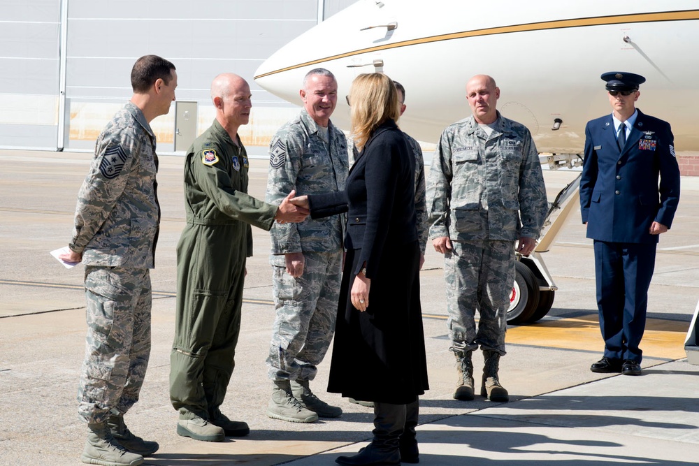 Secretary of the Air Force Deborah Lee James visited the 167th Airlift Wing