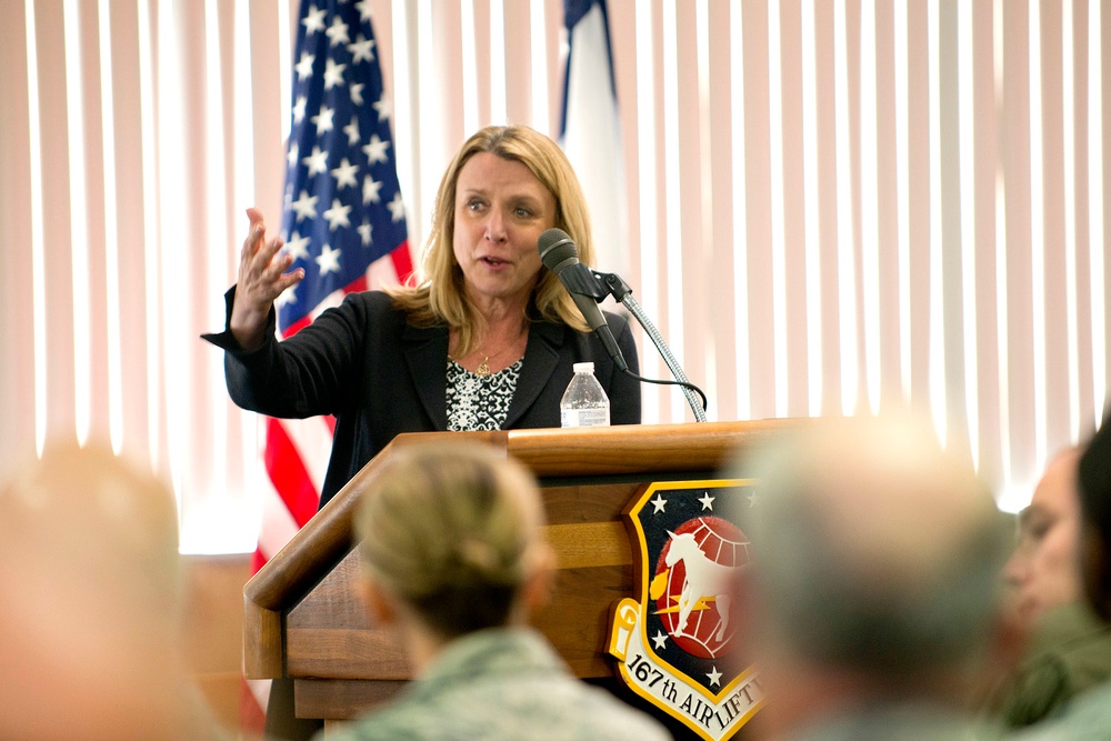 Secretary of the Air Force visits 167th Airlift Wing