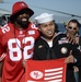 Torrey Smith poses for photos aboard USS Somerset