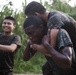 U.S. Marines with SCT-Guatemala, SPMAGTF-SC, lead the Brigada de Infanteria Marina in physical training