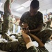 U.S. Marines with SCT-Guatemala, SPMAGTF-SC, lead the Brigada de Infanteria Marina in physical training