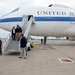 Secretary of defense and his wife Stephanie arrive at Moron Air Base