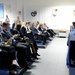 Secretary of defense and Italian Defense Minister Roberta Pinotti listens to operational briefs