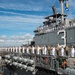 USS Kearsarge Sailors and Marines man the rails