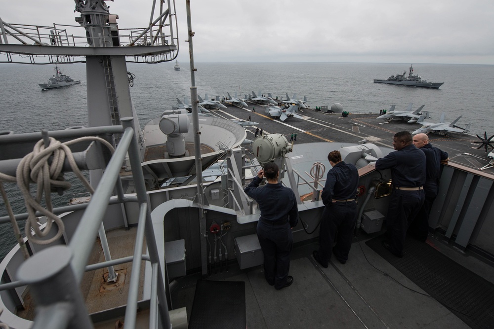 USS Chafee participates in photo exercise