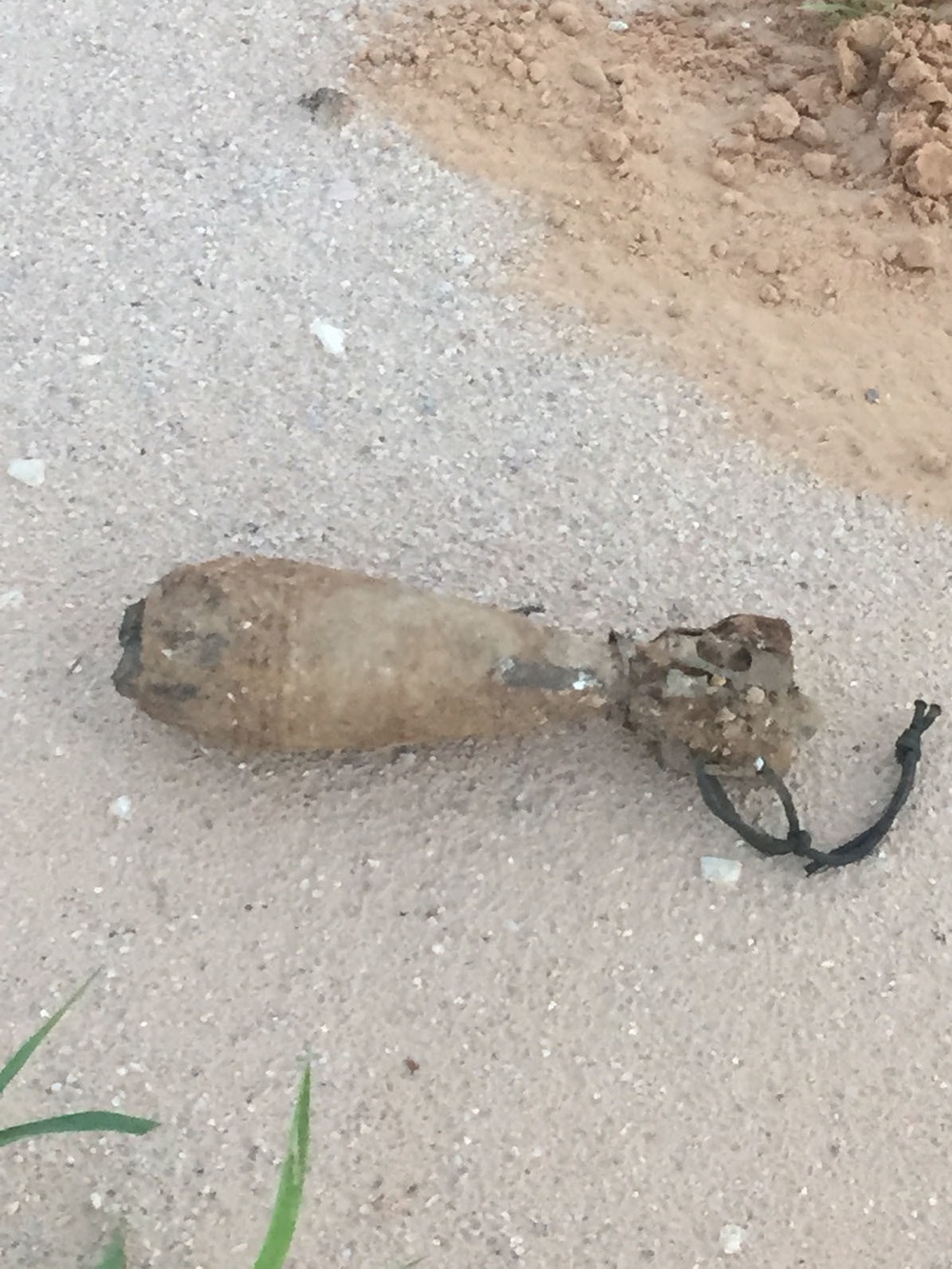 Reserve soldier finds unexploded ordnance during multi-component range road project