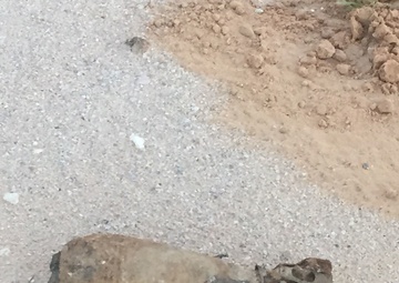 Reserve soldier finds unexploded ordnance during multi-component range road project