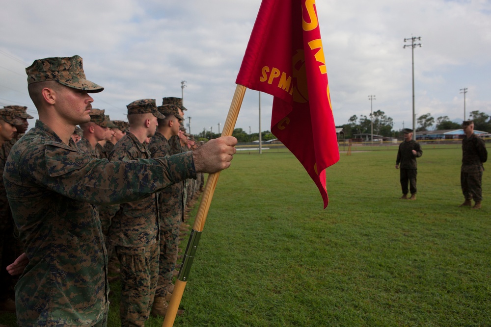 US Marine Jon Hidlay is promoted to the rank of Gunnery Sgt.